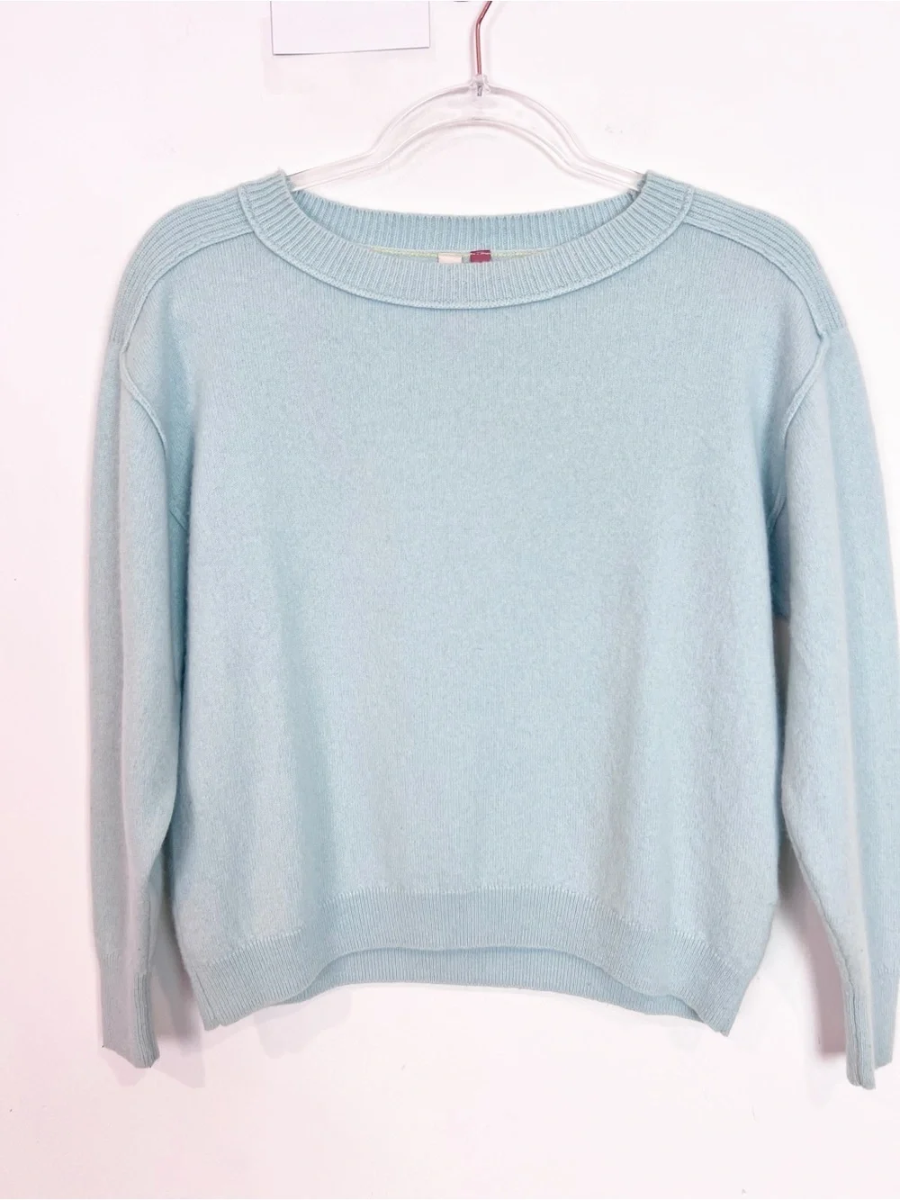 PILCRO ANTHROPOLOGIE AQUA BLUE CASHMERE PULLOVER SWEATER SZ XS
